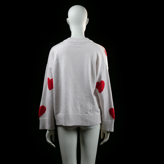 Fb Sister - sweater - White, Red - (Storlek: S)