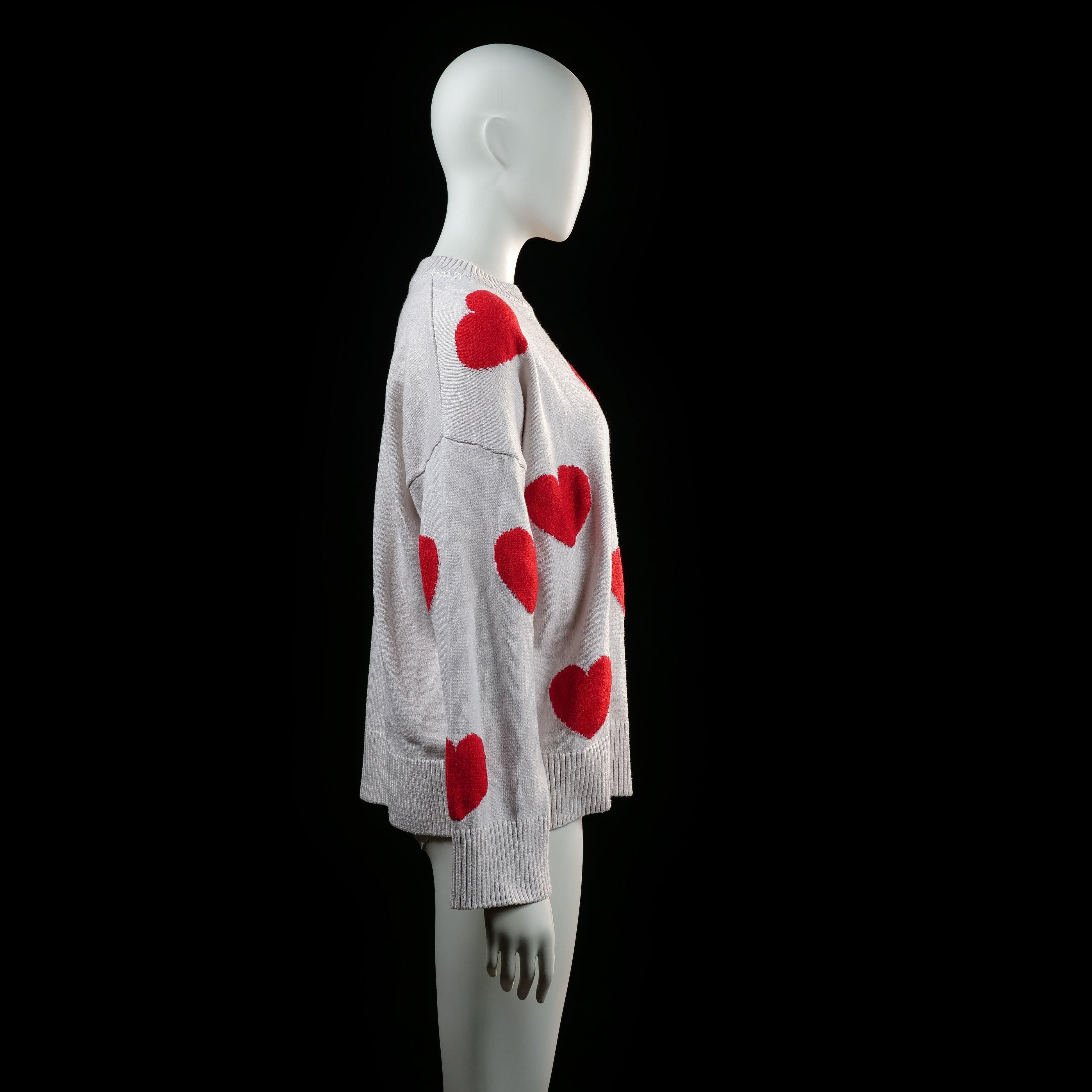 Fb Sister - sweater - White, Red - (Storlek: S)