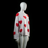 Fb Sister - sweater - White, Red - (Storlek: S)