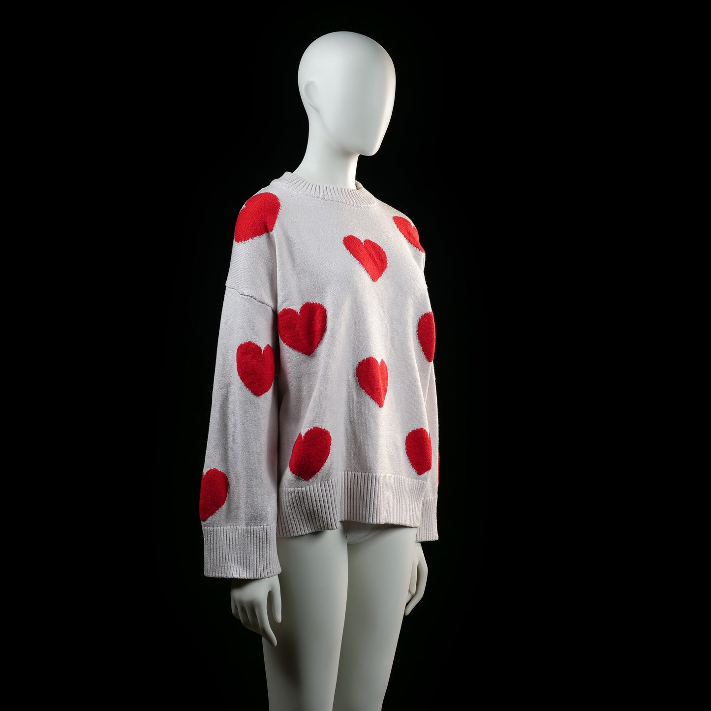 Fb Sister - sweater - White, Red - (Storlek: S)