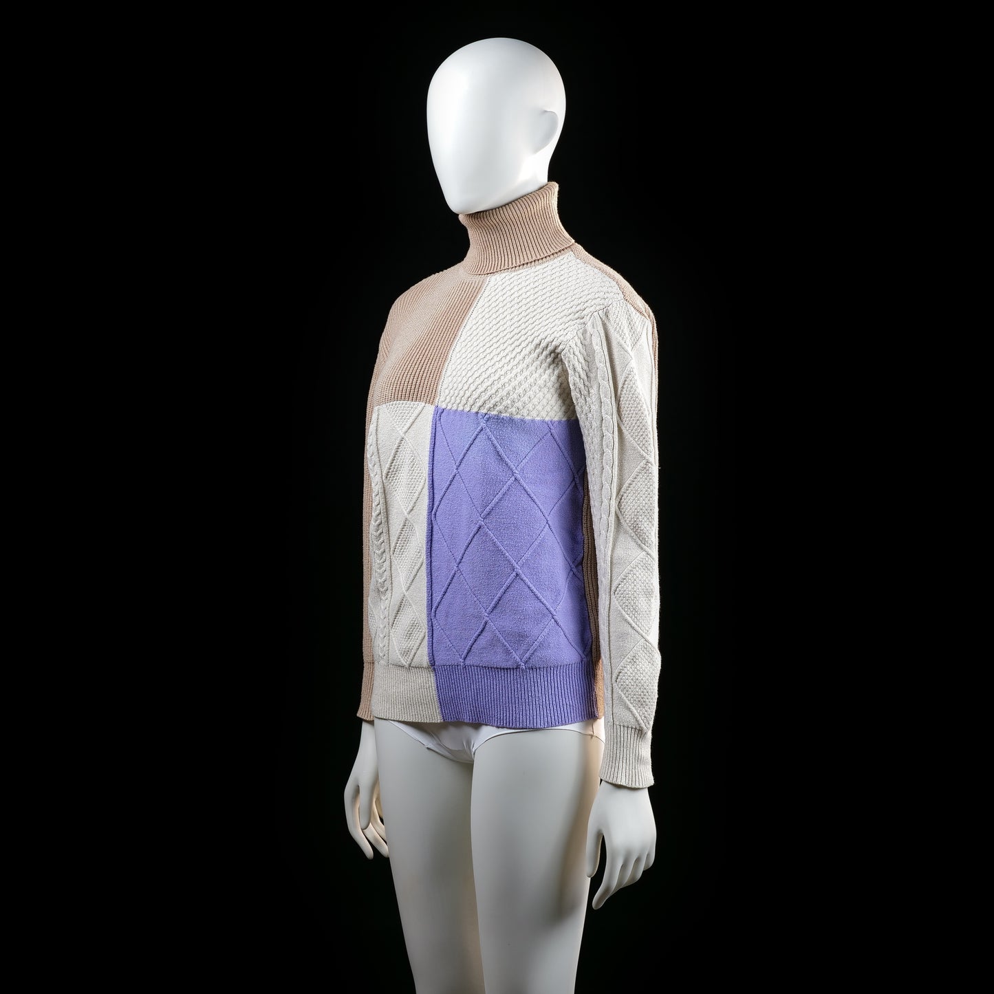 sweater - Beige, Ivory, Lavender - (Storlek: L)