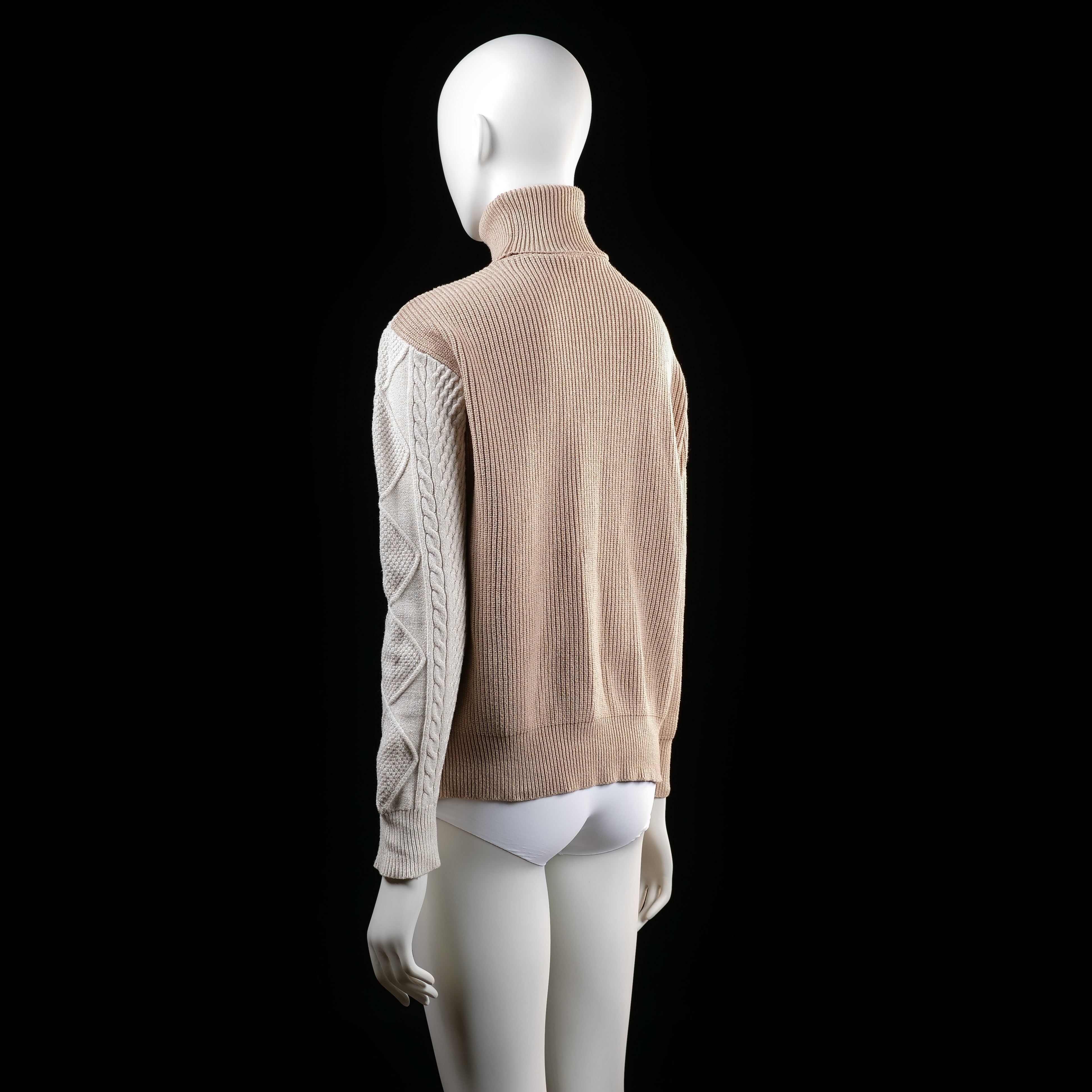 sweater - Beige, Ivory, Lavender - (Storlek: L)