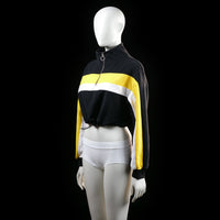 H&M - sweatshirt - Black, White, Yellow - (Storlek: S)