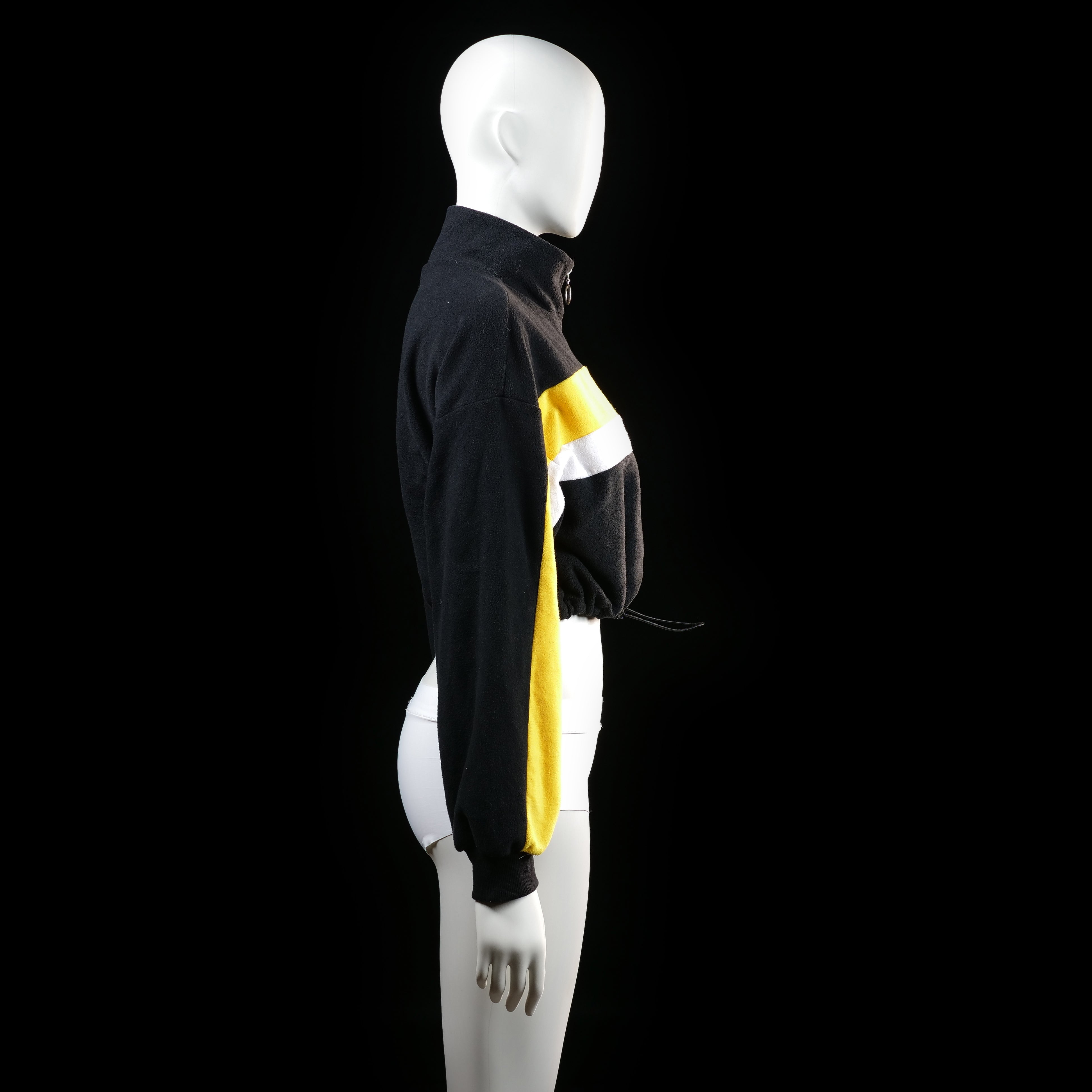 H&M - sweatshirt - Black, White, Yellow - (Storlek: S)