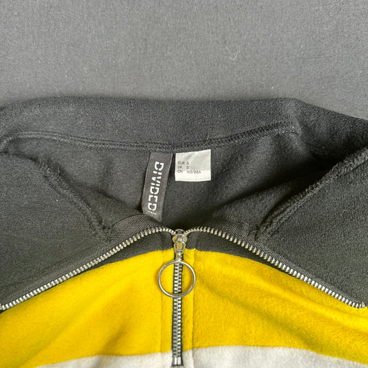 H&M - sweatshirt - Black, White, Yellow - (Storlek: S)