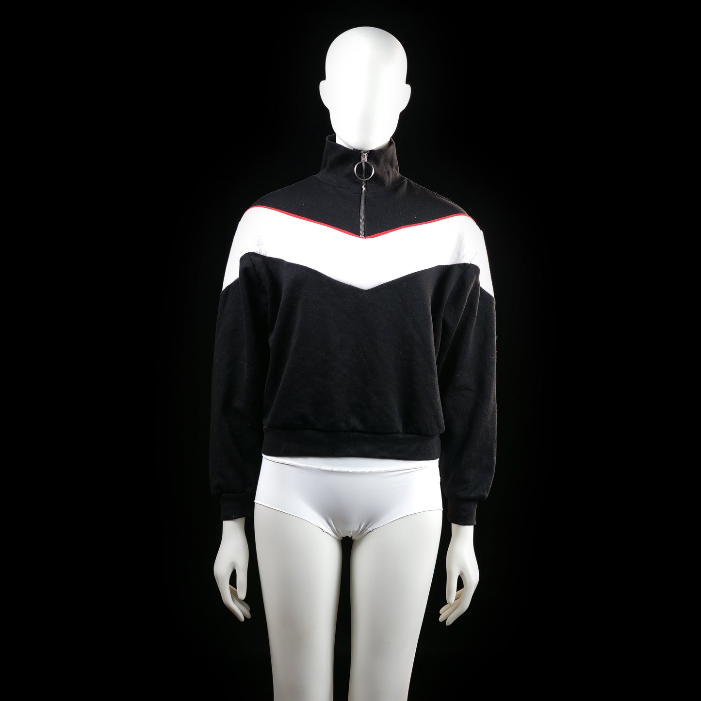 Jennyfer - sweatshirt - Black, White - (Storlek: S)