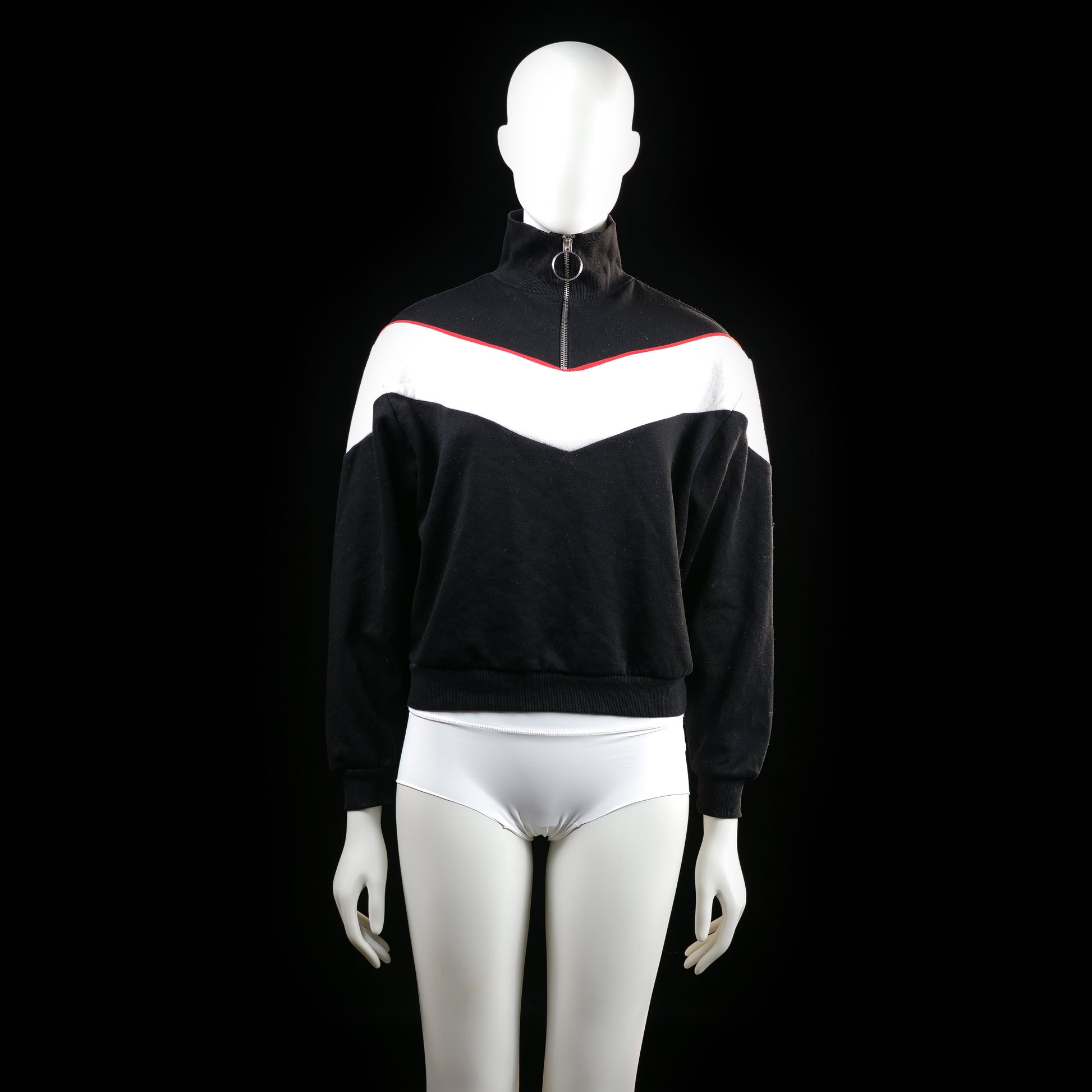 Jennyfer - sweatshirt - Black, White - (Storlek: S)