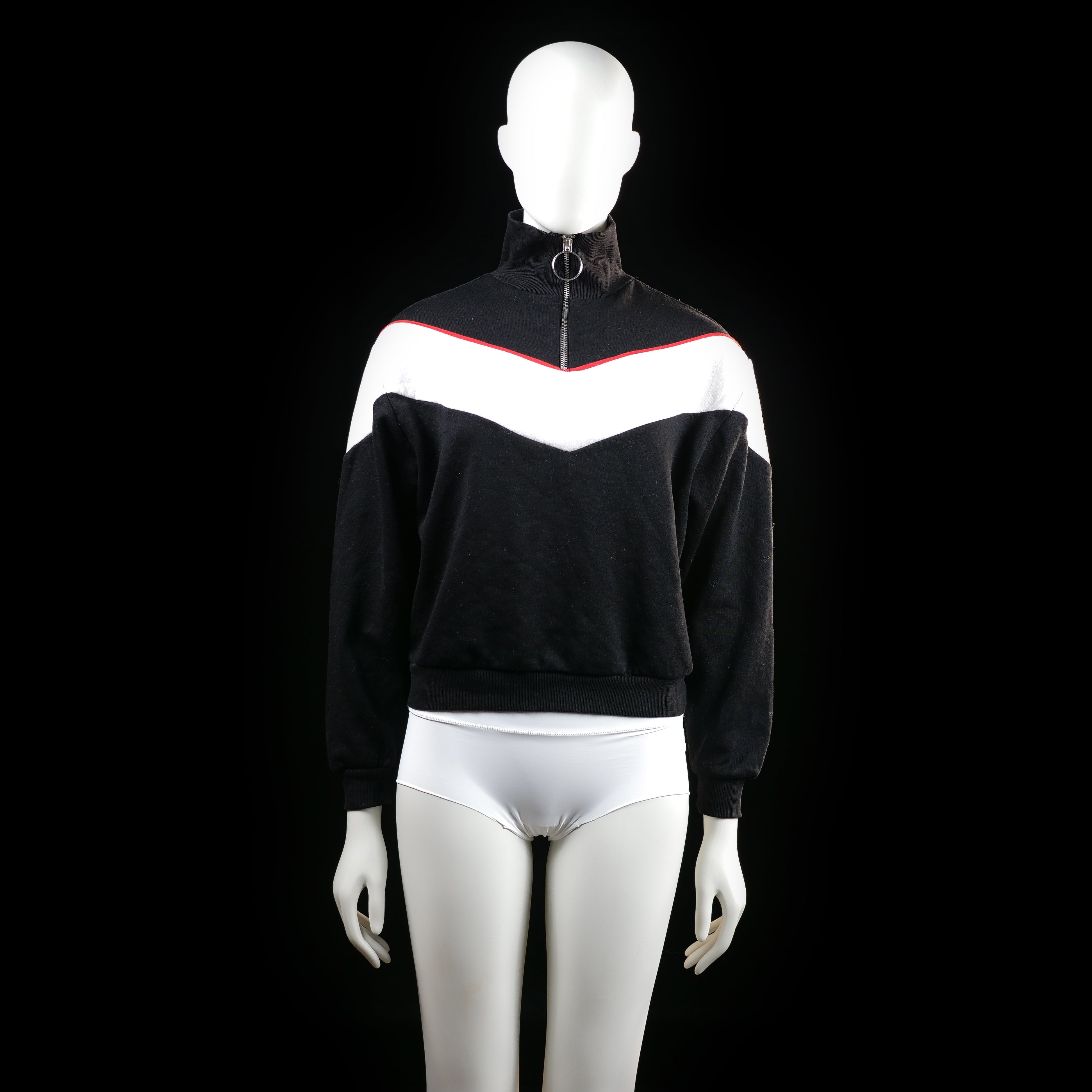 Jennyfer - sweatshirt - Black, White - (Storlek: S)