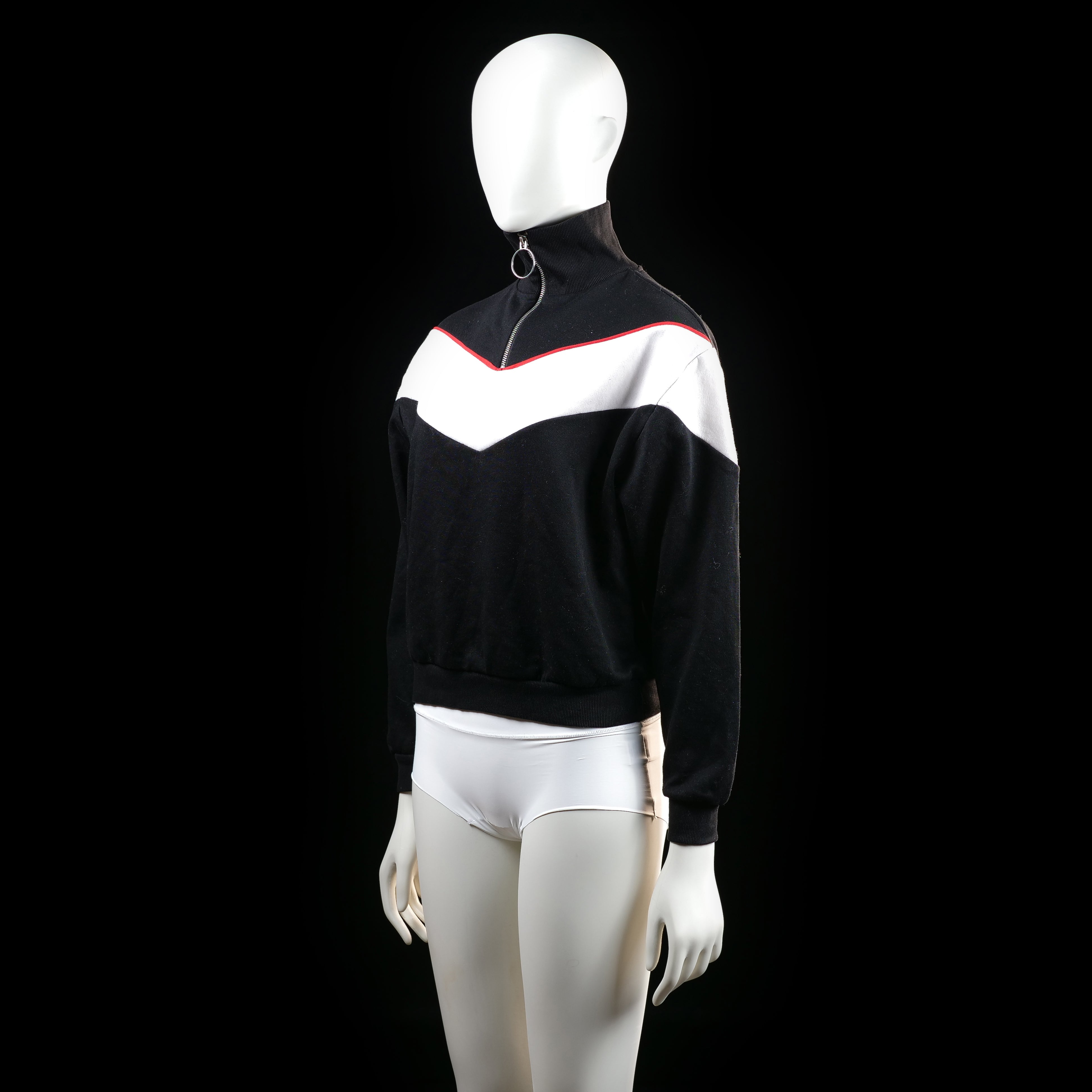 Jennyfer - sweatshirt - Black, White - (Storlek: S)