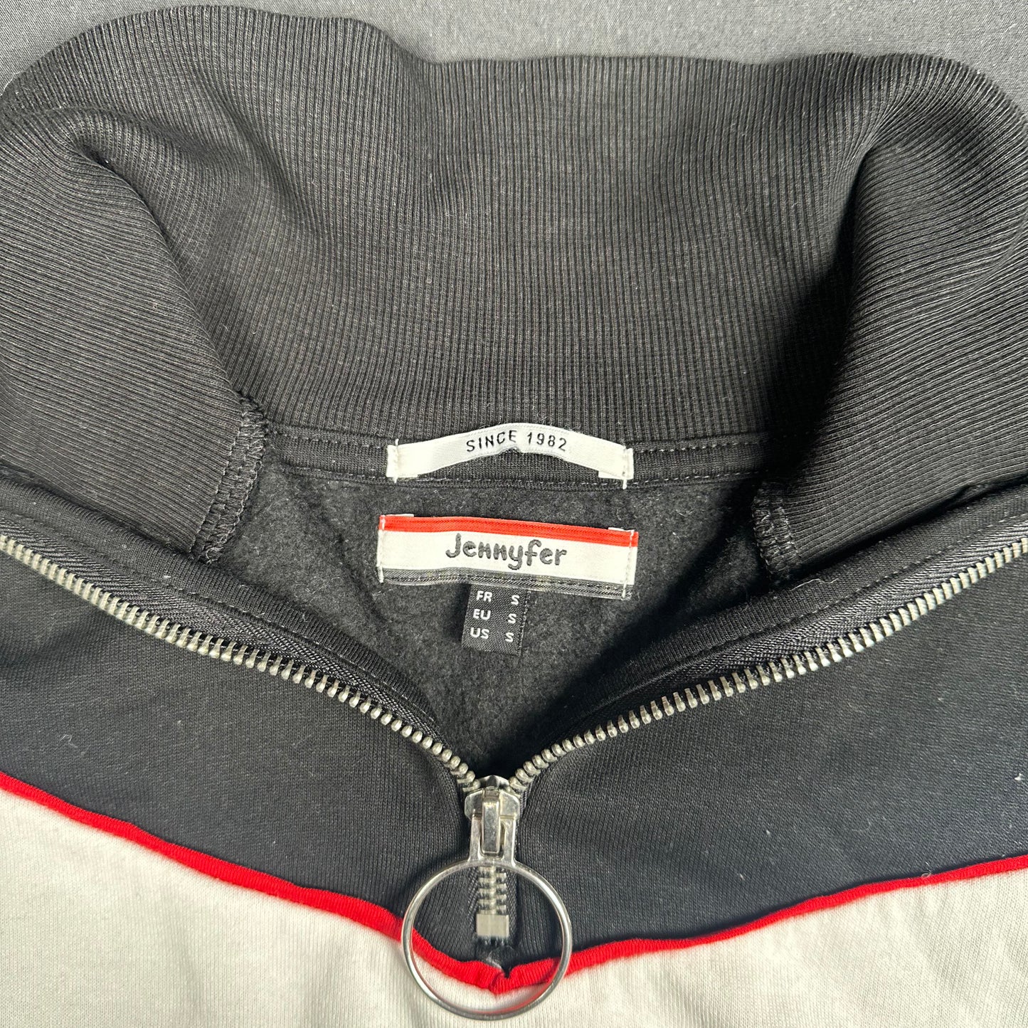 Jennyfer - sweatshirt - Black, White - (Storlek: S)