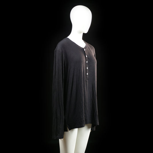 H&M - long-sleeve top - Black - (Storlek: L) - (NEW)