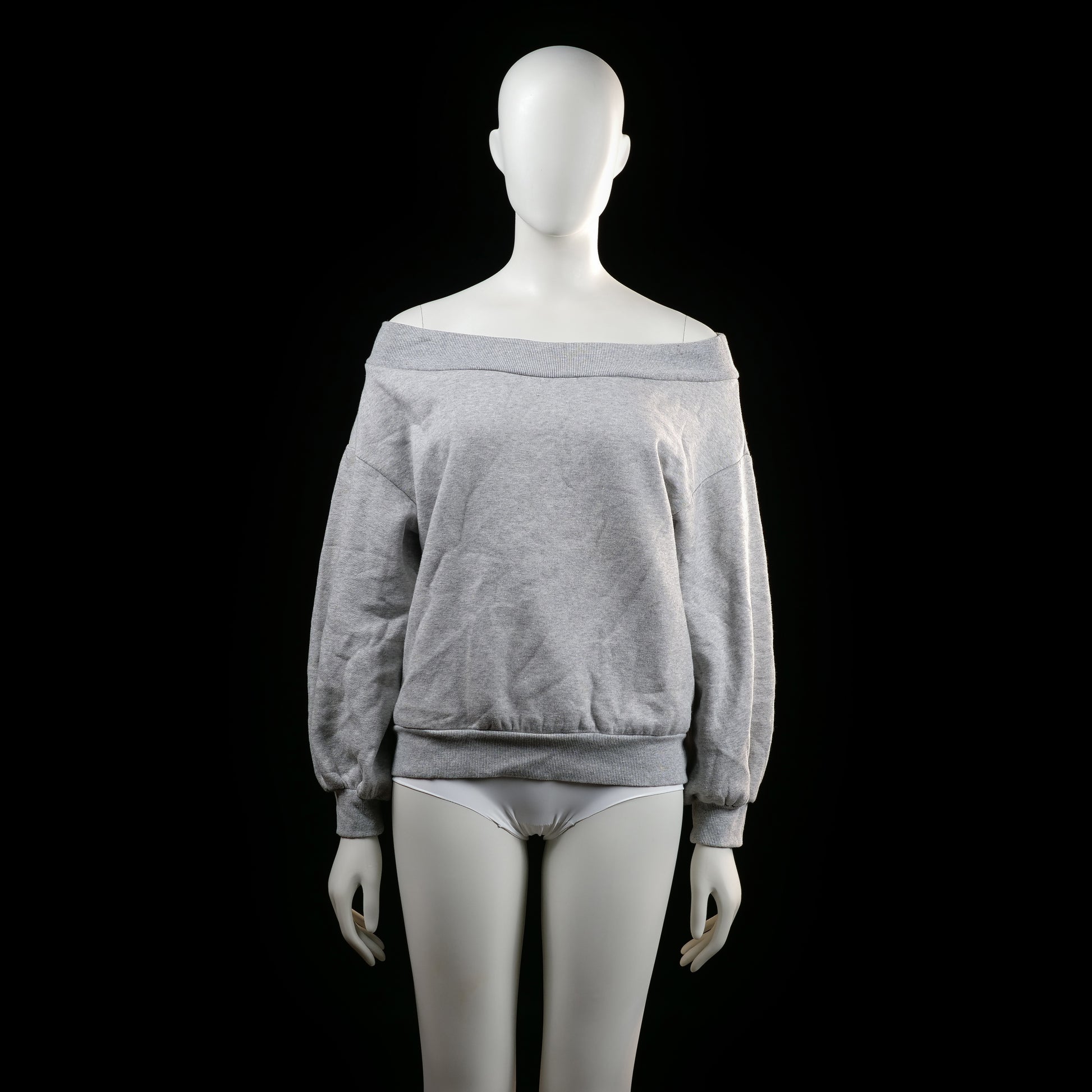H&M - sweatshirt - Light Gray - (Storlek: M)