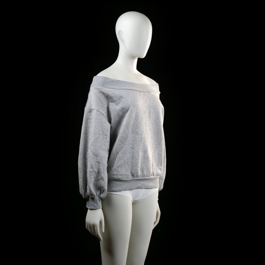 H&M - sweatshirt - Light Gray - (Storlek: M)