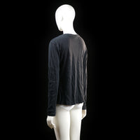 Michelle - long-sleeve top - Black - (Storlek: L)