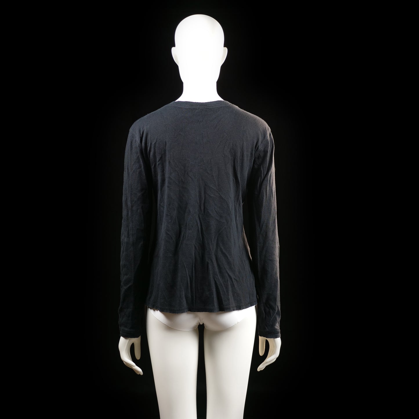 Michelle - long-sleeve top - Black - (Storlek: L)