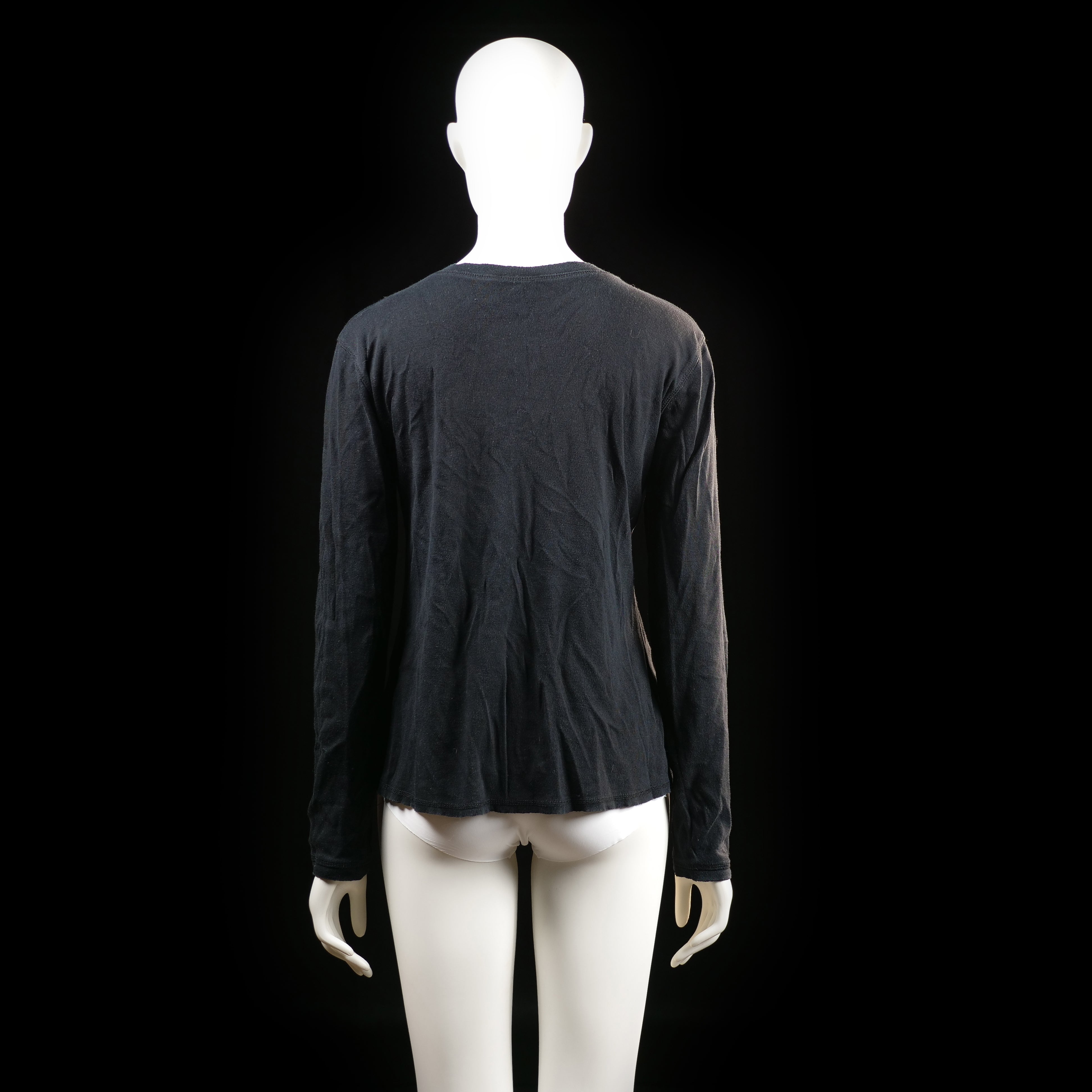 Michelle - long-sleeve top - Black - (Storlek: L)