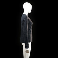 Michelle - long-sleeve top - Black - (Storlek: L)