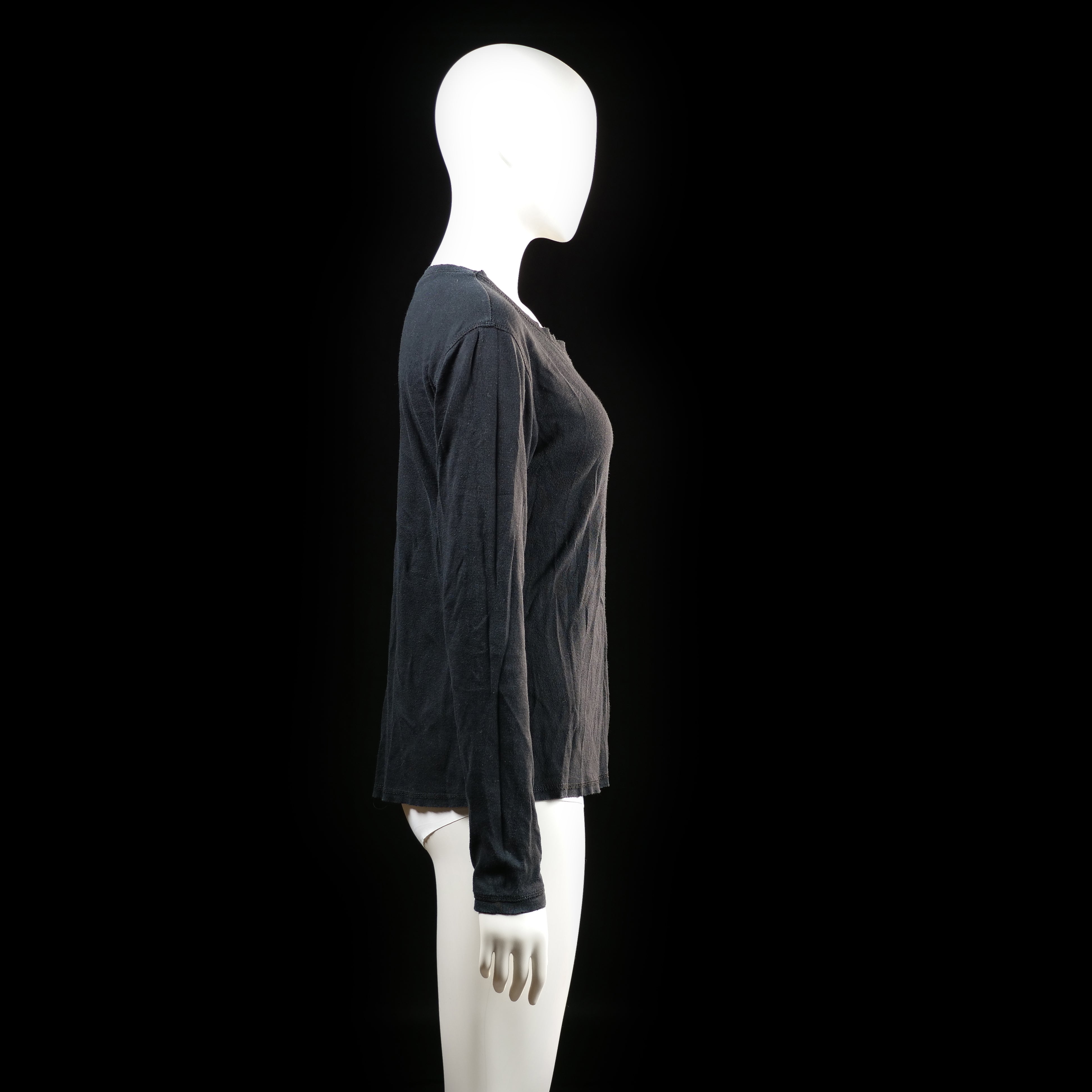 Michelle - long-sleeve top - Black - (Storlek: L)