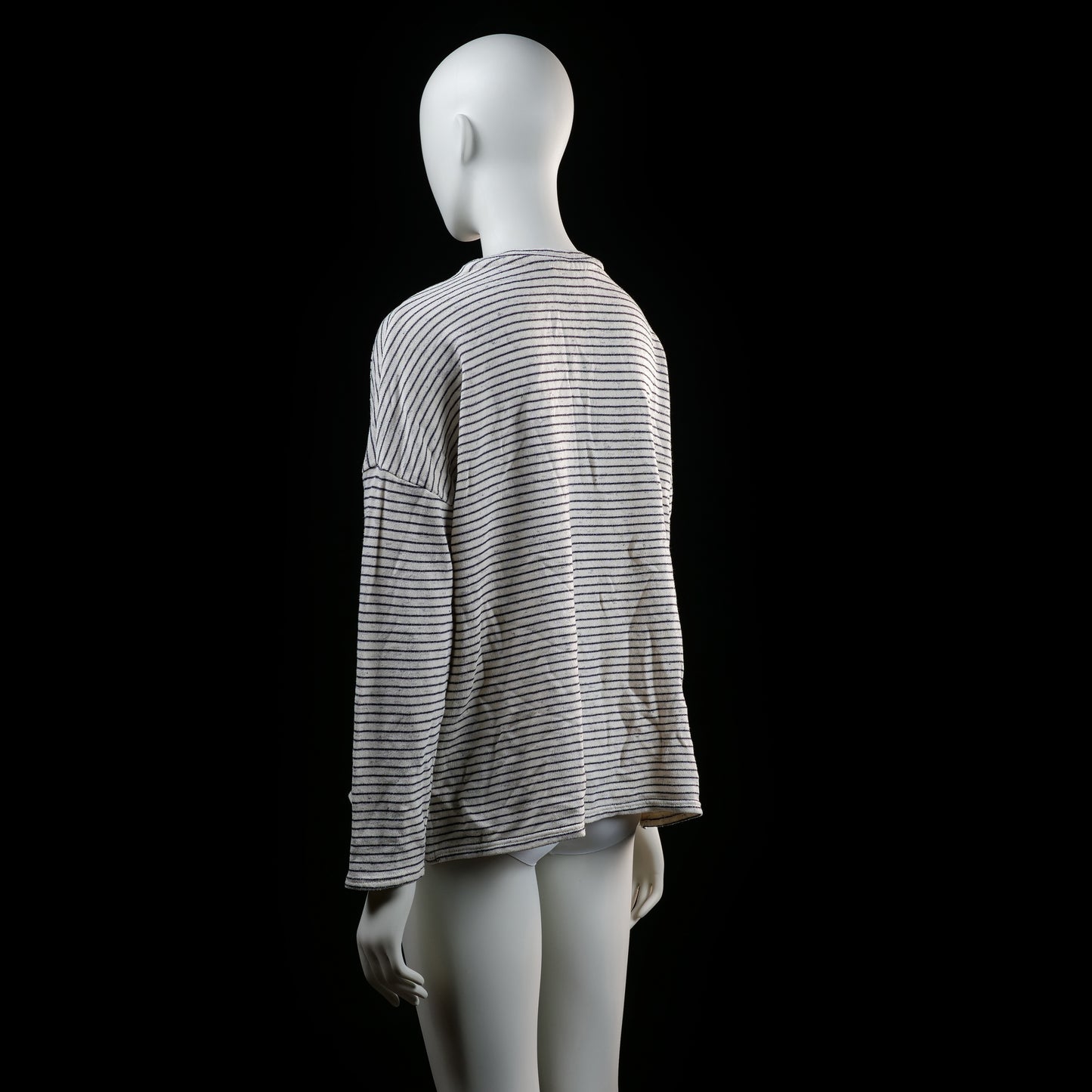 Amisu - long-sleeve top - Ivory, Black - (Storlek: L)