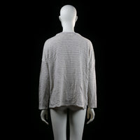 Amisu - long-sleeve top - Ivory, Black - (Storlek: L)
