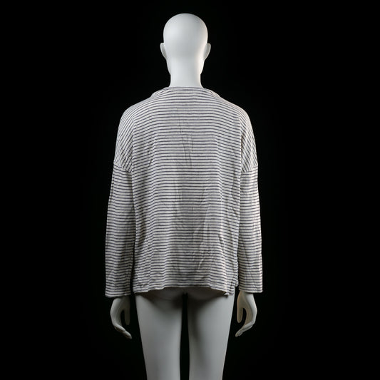 Amisu - long-sleeve top - Ivory, Black - (Storlek: L)