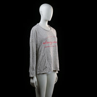 Amisu - long-sleeve top - Ivory, Black - (Storlek: L)