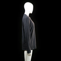 Pier One - long-sleeve top - Black - (Storlek: L)