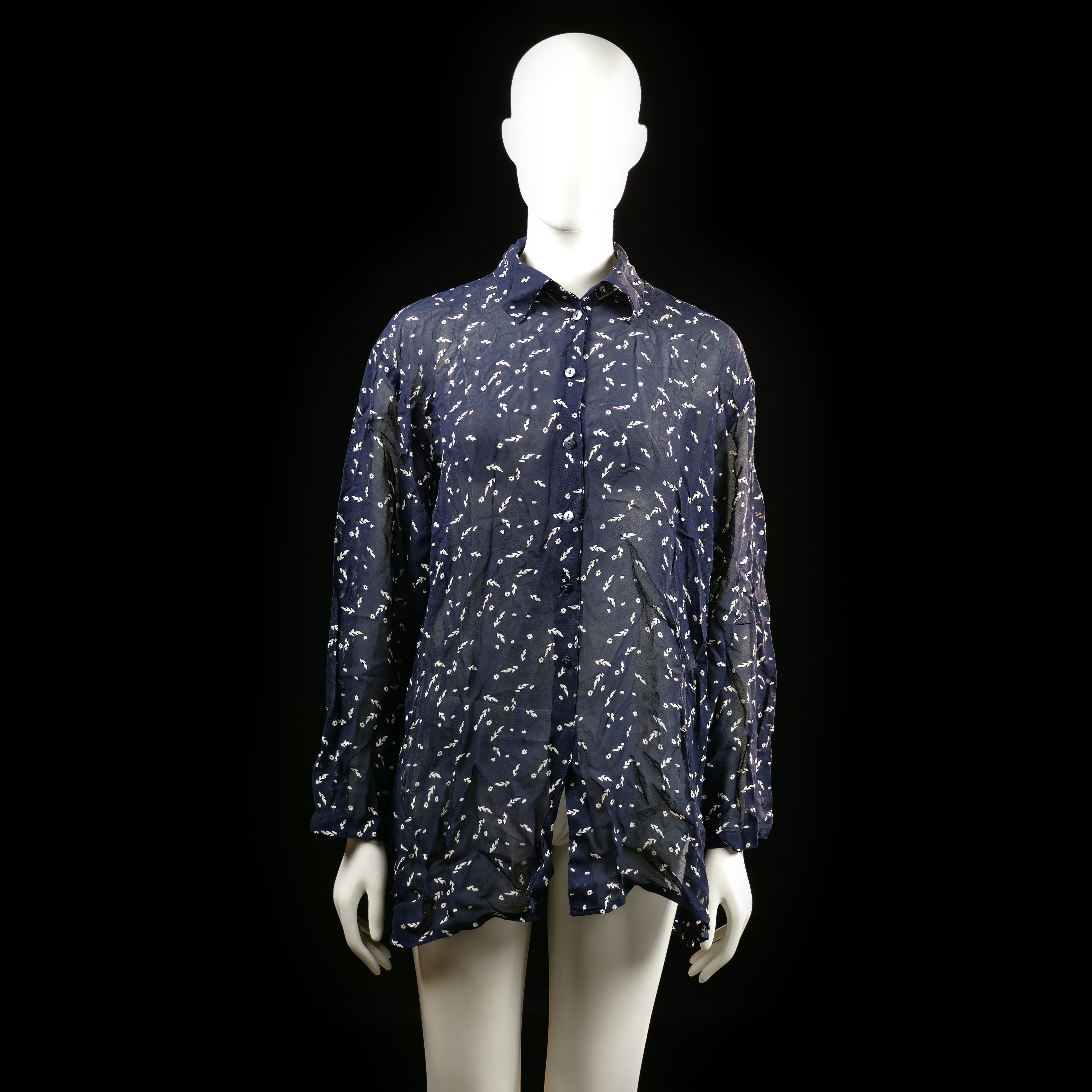 shirt - Navy, White - (Storlek: 36)