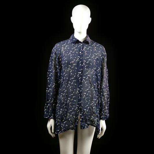 shirt - Navy, White - (Storlek: 36)