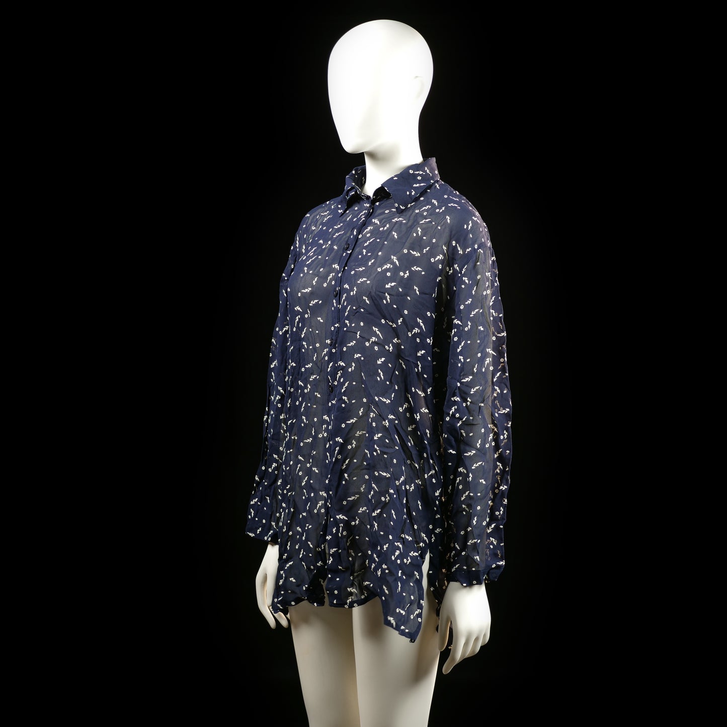 shirt - Navy, White - (Storlek: 36)