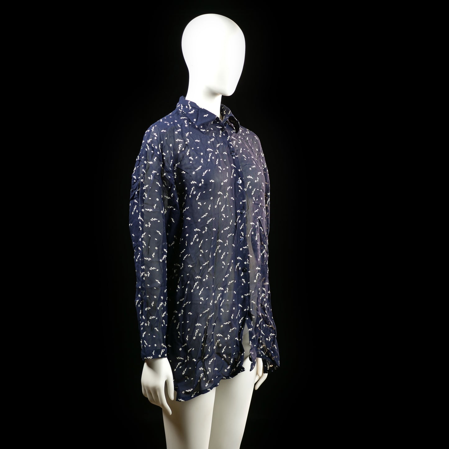 shirt - Navy, White - (Storlek: 36)