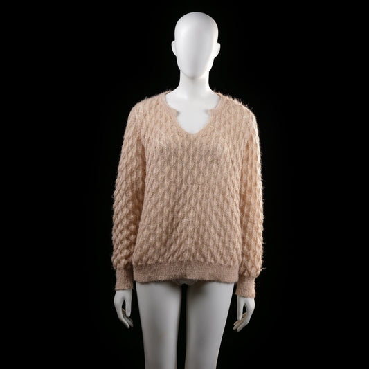 Shein - sweater - Beige - (Storlek: M)