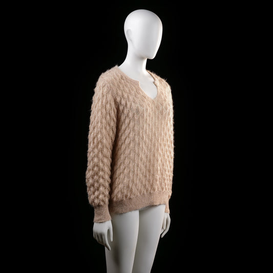 Shein - sweater - Beige - (Storlek: M)