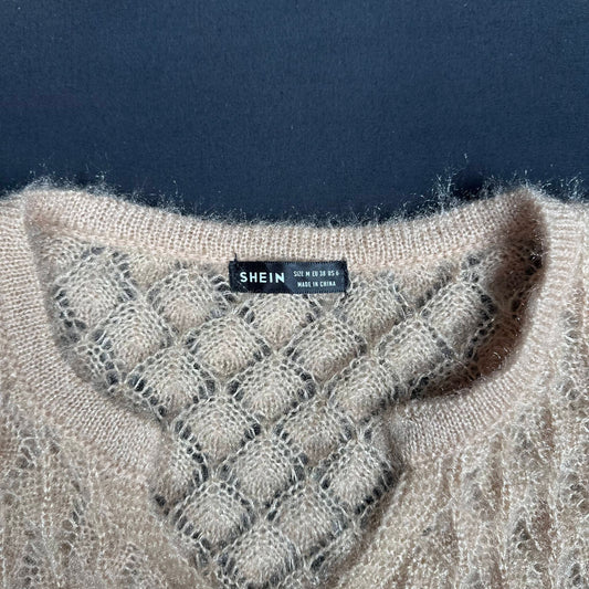 Shein - sweater - Beige - (Storlek: M)
