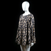 Shein - tunic - Black, Beige - (Storlek: 1XL)