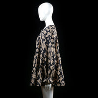 Shein - tunic - Black, Beige - (Storlek: 1XL)