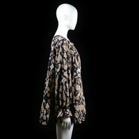 Shein - tunic - Black, Beige - (Storlek: 1XL)