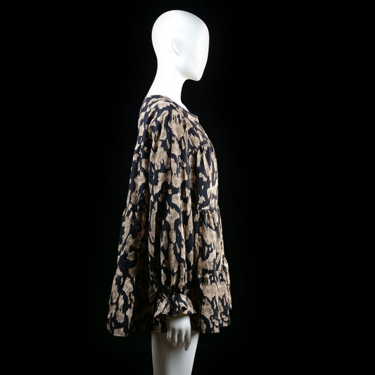 Shein - tunic - Black, Beige - (Storlek: 1XL)