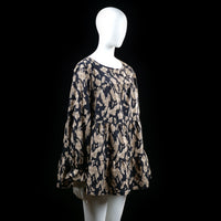 Shein - tunic - Black, Beige - (Storlek: 1XL)