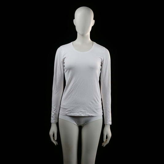 Basic You - long-sleeve top - White - (Storlek: S)