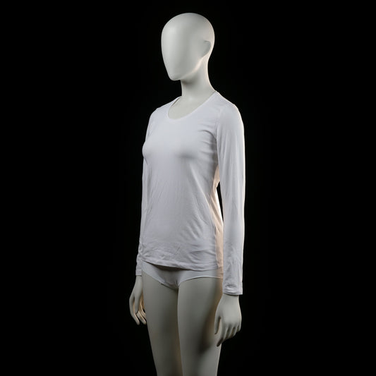 Basic You - long-sleeve top - White - (Storlek: S)