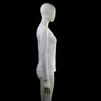 Basic You - long-sleeve top - White - (Storlek: S)