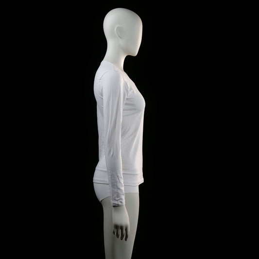 Basic You - long-sleeve top - White - (Storlek: S)