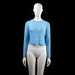 Shein - long-sleeve top - Sky Blue, Mint - (Storlek: M)