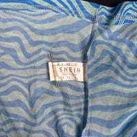 Shein - long-sleeve top - Sky Blue, Mint - (Storlek: M)