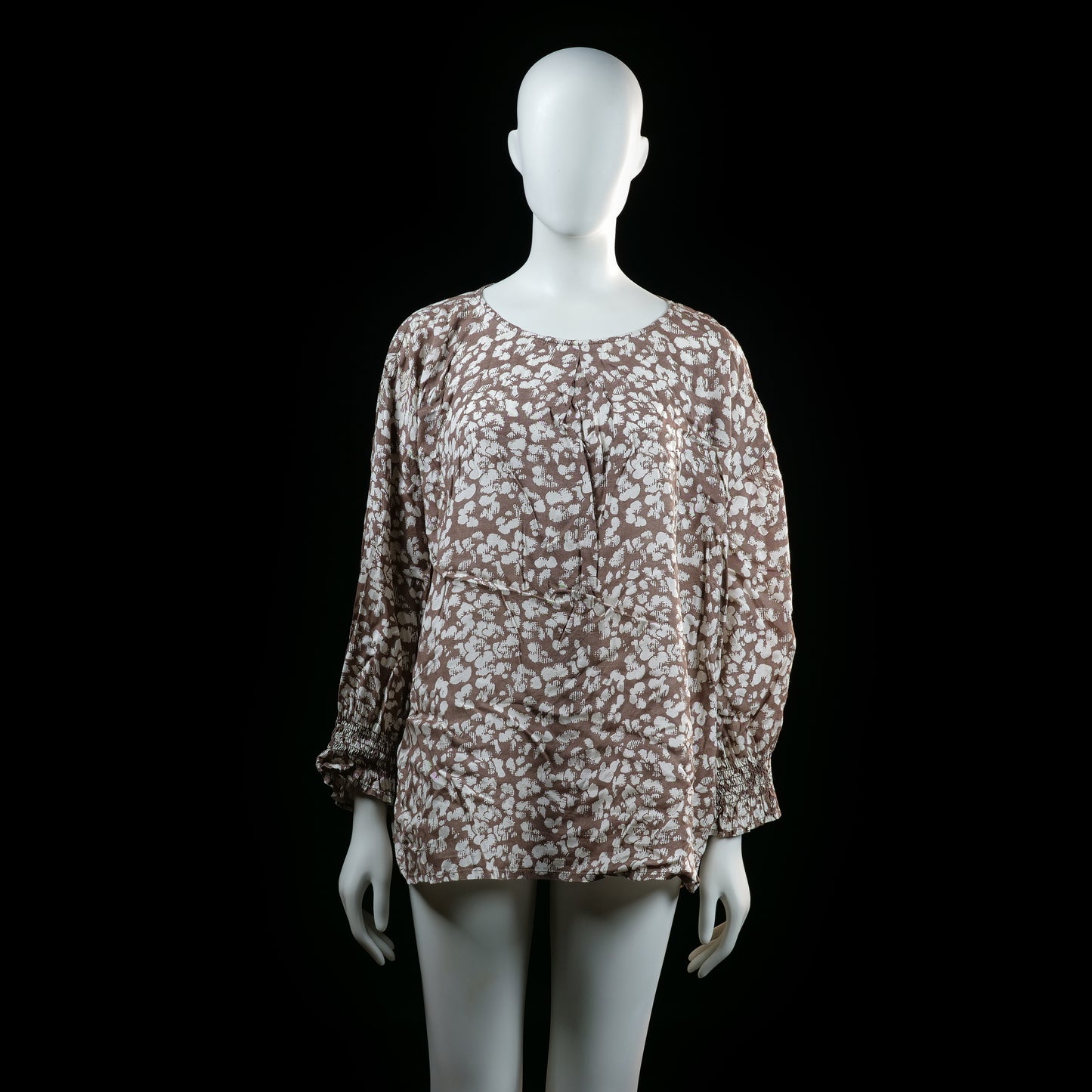 Bon'a Parte - tunic - Taupe, White - (Storlek: XL)