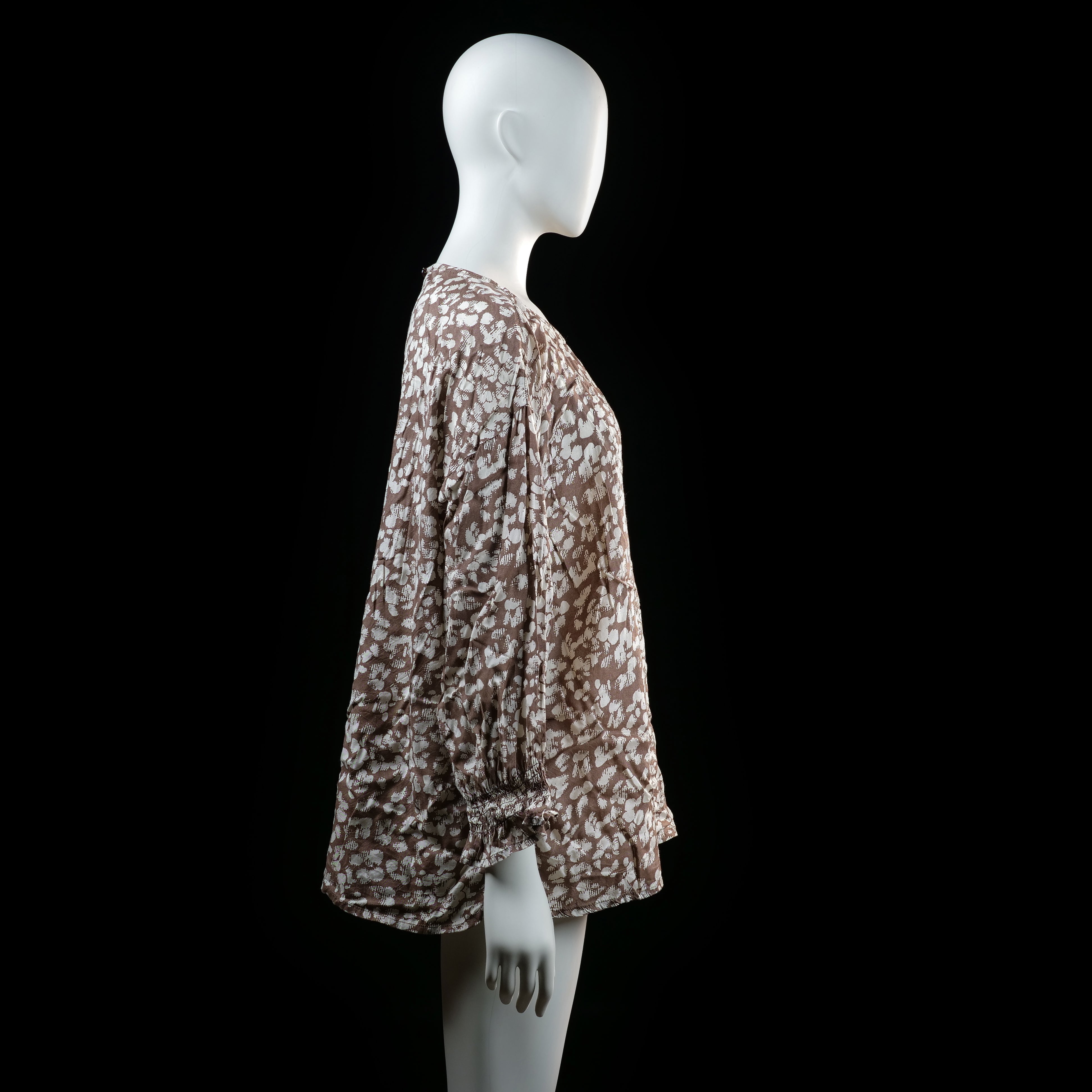 Bon'a Parte - tunic - Taupe, White - (Storlek: XL)