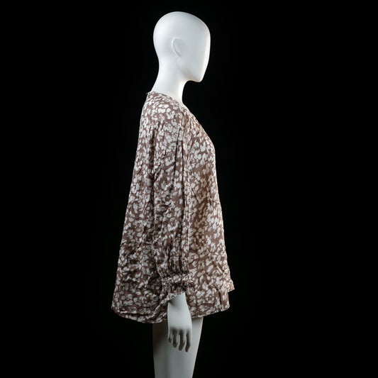 Bon'a Parte - tunic - Taupe, White - (Storlek: XL)