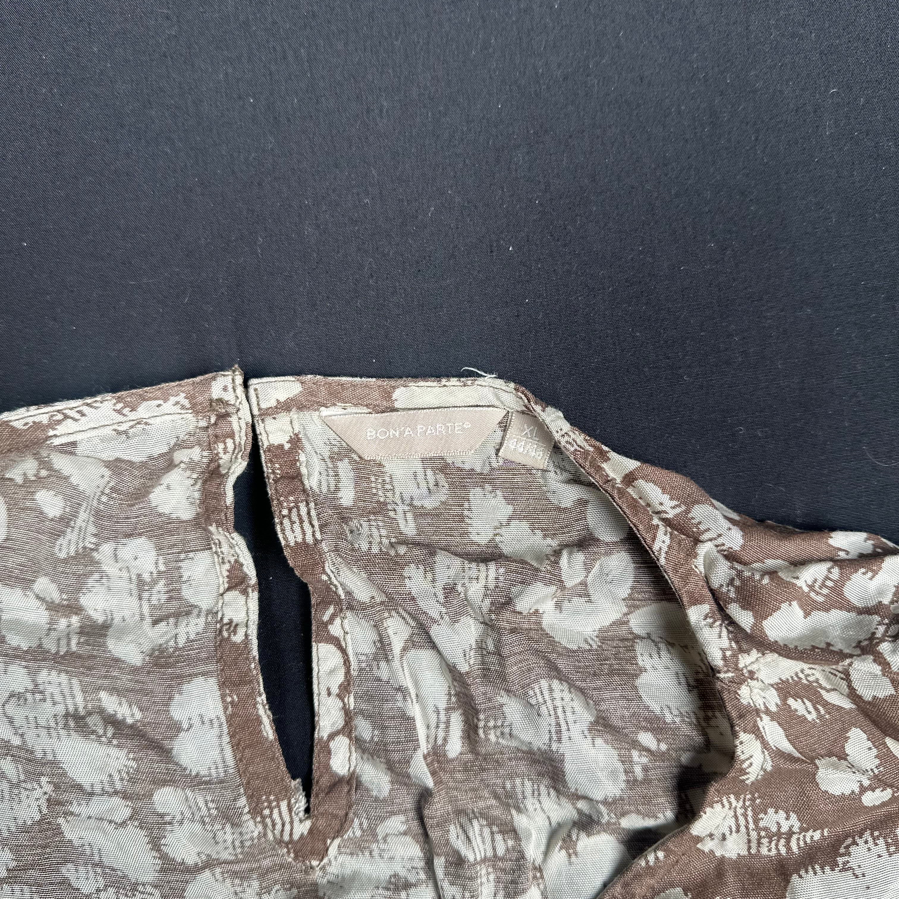 Bon'a Parte - tunic - Taupe, White - (Storlek: XL)