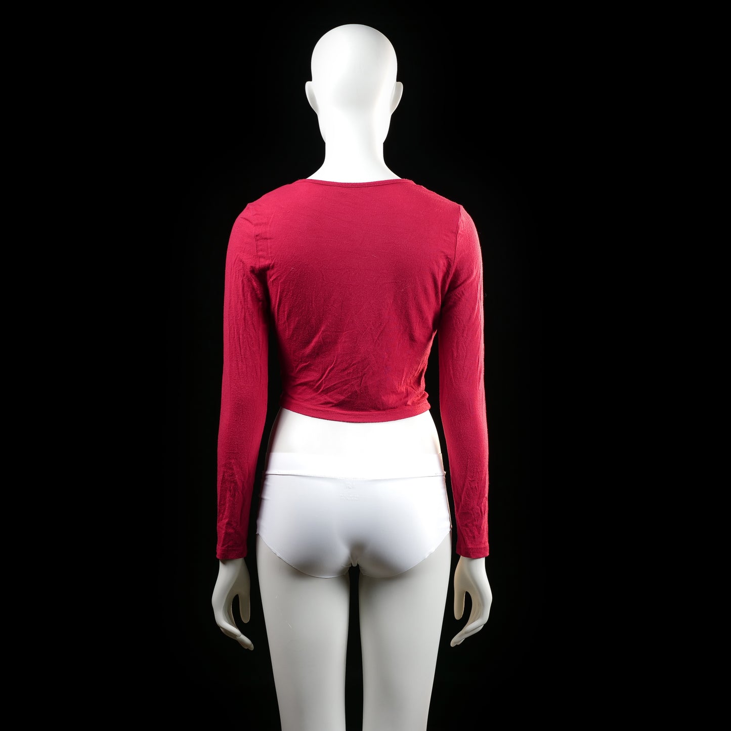 Shein - long-sleeve top - Red - (Storlek: S)